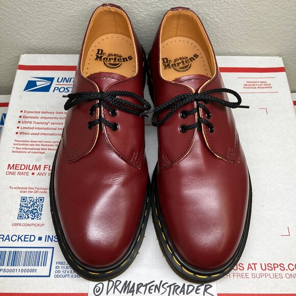 90's Vintage ENGLAND gibsons Wmns sz 8 shoes Dr. Martens 1461 cherry red oxblood - Picture 10 of 16